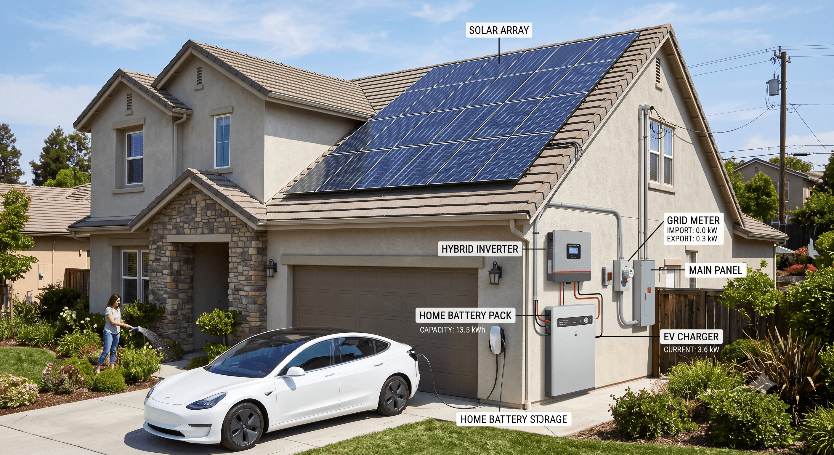 Hybrid Solar System Installation